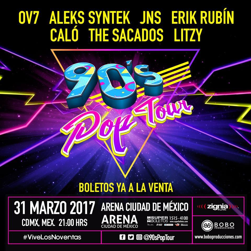 Llega el 90’s Pop Tour a la Arena CDMX Bava